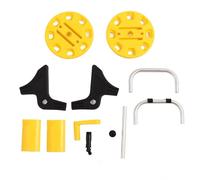 Hose Reel Garden Hose Cart Waterpipe Holder Sturdy Rustproof Aluminum Portable Hose Winder for Yard Lawn Garden Outdoor Yellow 28.5x26.5x25cm Holds 20m Hose