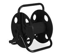 Relaxdays Garden Reel, 30 Meters 1/2" Hose, with Handle Steel, Plastic, Mobile. Space-Saving, HxWxD: 38x42x31 cm, Black