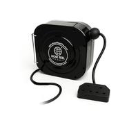 Hose Reel Pro Retractable Extension Cable Reel, Heavy Duty Power Cable 9m Retractable Cable Reel Double Sockets 13A Power Switch (Black)