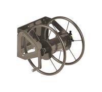 Hose Reel Wall Mounted for 60 m Hosepipes Steel Metal Garden Accessory Brown