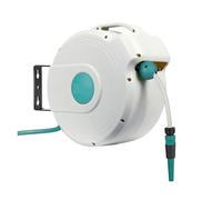 Hose Reels Automatic Rewind Wall Mounted Water Hose with Sprayer Nozzle Swivel Bracket Slow Retraction Retractable Garden Hose Reel