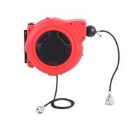 Hose Reels Industrial Hose Reel Electric Hose Reel Large Capacity Electric Hose Storage Reel with Automatic Rewind(Red,15M+1.5M)