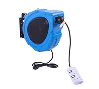 Hose Reels Industrial Hose Reel Electric Hose Reel Large Capacity Electric Hose Storage Reel with Automatic Rewind(Sky Blue,20M+1.5M)