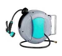 Hose Reels Wall Mounted Retractable Automatic Garden Water Hose Reel 10M Plastic Outdoor