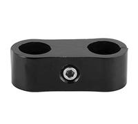 Hose Separator Clamp 4an Hose Separator Fuel Line Mounting Clamps Aluminum Alloy Fitting Adapter for Oil Line Brake Line(Black)