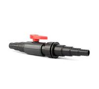 Hose Splitter,Tap Connector 25mm(3/4") ~ 38mm(1 1/2") Hose Valve Fish Pond Joint Irrigation Water Pipe Connectors Aquarium Fish Tank Adapter (Color : BLACK, Diameter : 25mm)