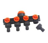 Hose Splitter - Water Adapter | Water Valve, 4-Way Hose Splitter Heavy-Duty ABS Garden HoseConnector with Individual On/Off Valves for Drip Irrigation, Sprinklers, Yard Watering and Outdoor Car