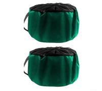 Hose Storage Bag 2 Pack Waterproof 600D Oxford Garden Hose Holder for Expandable Hosepipe Up to 30m - Breathable Mesh Top with Handles for Garage and Shed Organisation Black(is Green)