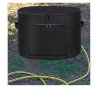 Hose Storage Box Bag Holds 150 ft Hose, Garden Hose Storage with Drainage and Water Supply Port for Yards, Patios, and Garden Sheds