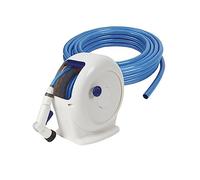 Hose Storage， Portable Hose Pipe Reel with 20M / 65 Feet Hosepipes, Adjustable Spray Nozzle, Compact and Lightweight for Watering Garden Pots Balconies(Blue)