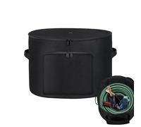 Hose Storage Pot - Heavy Duty Outdoor Bucket Style, UV Resistant Material, Easy Carry Handle Design, Ventilated Base System | Water Management, Lawn Care Storage, Garden Décor Accent