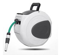 Hose Storage， Wall-Mounted Hose Box 20M/65ft, System Parts and Nozzle, Including 20M Hose Hose Reel Cart