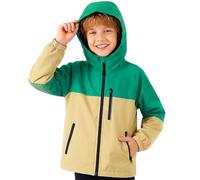 Hoseay Kids Jacket Waterproof Raincoat with Reflective Strips 10-11, Yellow