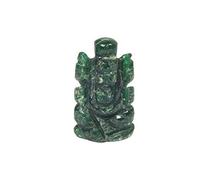 Hoseki Green Jade Ganapati 38.7 Carat Crystal Quartz Locket for Correcting Astrological Doshs of Planet Mercury in the 6th, 8th or 12th House of Horoscope