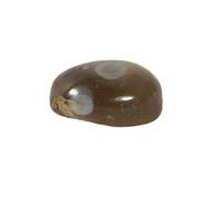 Hoseki Natural Tibetan Nazar Malocchio 3 Eyes DZI Pearl Lumik Semi Precious Stone 15.4ct Crystal Agate