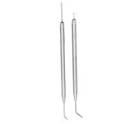 HOSEONFN 2 in 1 Eye Lash Lift Tool for HOSEONFN Stainless Steel Double Ended Eyelash Separator Tool for Eyebrow Perming and Tinting The core keyword of The Title 2 in 1 Eye Lash (Silver)