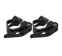 HOSEONFN 2pcs Quick Release Seatpost Clip for Bicycle, C73 Aluminium Alloy 31.8MM Mountain Bike Tube Clamp Note: The core keyword of the original title is "2pcs Quick Release (Black)