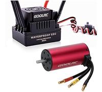 HOSEONFN Brushless Motor, for GoolRC S3674 2250KV, for 1/8 1/10 RC Car Truck, 80A ESC, 2-4S Lipo BEC 5.8V/3A, Programming Card Combo Set
