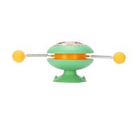 HOSEONFN for Cat, for Interactive Teaser Toys, ABS Material, Spring Catnip Turntable, Funny Teasing Toy, Durable and Safe Design, Engaging Play for Cats, Windmill Spinner with Catn (Green)