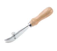 HOSEONFN for Leather Creaser Tool, Professional Adjustable Blade, Wood Handle, High Speed Steel Blade, Lightweight and Portable for Leather Crafting