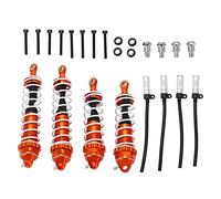 HOSEONFN for RC Cars, High Performance Aluminum Alloy Shock Absorbers with Adjustable Height, Vibration Damping, Long Service Life for Off-Road Vehicles (Orange)