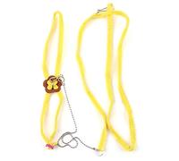 HOSEONFN Harness for Parrot, Adjustable Soft Bird Leash for Outdoor Training, Flying Exercise, Safe and Comfortable for Small Medium Birds, Easy to Use for Pet Playing and Walking (Yellow)