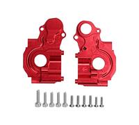 HOSEONFN Metal Gear Box Cover for Losi MiniT 2.0 2WD 1/18 RC Truck, Upgrade Rear Housing, Durable Aluminum Alloy, Precision CNC Machined, Easy Installation, Enhanced Performance, R (Red)