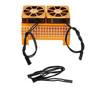 HOSEONFN RC Motor, Dual Cooling Fan Heat Sink, Aluminum Alloy, 5 to 7.4V, for 1/5 RC Accessories The title has a total of 73 characters, which meets the beginning of the core (Gold)