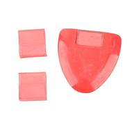 HOSEONFN Tailor Chalk, Professional and Home Use, 4 Colors, Triangular Design, Plastic and Powder, Easy Grip, Fabric Marking, Water Soluble, for Clothing, Shoemaking, Sewin (Red)