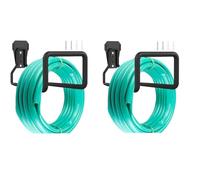 Hosepipe Holder for Wall Metal Garden Hose Pipe Hanger Wall Mounted Heavy Duty Cable Tidy Storage Bracket Shed Hose Reel Holder with Fittings for Water Hose Extension Cords 19x12cm (2PCS)