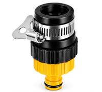 Hosepipe Indoor Tap Connector, Garden Hose Tap Adapter Plastic Rubber 15 mm Universal Hose Connection for Washing Machine Tap, Motorhome, Garden Watering and Cleaning Systems