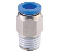 Hoses&Couplings Online - 4Mm Od X 1/8" Bspt Male Threaded Straight Pneumatic Push In Fitting (PACK OF 5)