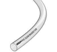 Hoses UK 16mm Id Pvc Reinforced Braided Clear Hose X 3 Metres For Water, Airline, Compressor, Drain Down