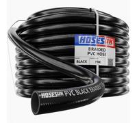 Hoses UK 19mm Id Pvc Reinforced Braided Black Hose X 40 Metre For Water, Airline, Compressor, Drain Down