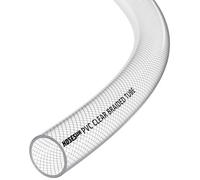 Hoses UK 25mm Id Pvc Reinforced Braided Clear Hose X 3 Metres For Water, Airline, Compressor, Drain Down