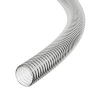 Hoses Uk 28mm Clear Pvc Corrugated Flexible Water Butt Hose 45M Reinforced Downpipe Connector Rainwater Harvesting Pump Pond