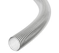 Hoses Uk 32mm Clear Pvc Corrugated Flexible Water Butt Hose 25M Reinforced Downpipe Connector Rainwater Harvesting Pump Pond