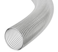 Hoses Uk 51mm Clear Pvc Corrugated Flexible Water Butt Hose 40M Reinforced Downpipe Connector Rainwater Harvesting Pump Pond