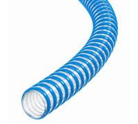 Hoses UK Blue Water Butt Hose 28mm X 3M Clear Wall Corrugated Pvc Flexible Reinforced Rainwater Harvesting Downpipe Connector Pond Pump