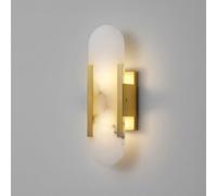 HOSETEON Natural Alabaer Sconces Wall ng Bathroom Vanity ng Fixtures Gold Marble Wall Sconce te one Glass Pomodern Wall Mount Lamp