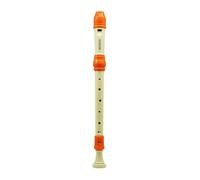 HOSEYIN Alto Recorder Baroque style F Key 8 Holes Recital Level Soprano Recorder for Beginners Kids students (orangish white)