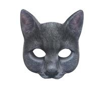 Hosfairy 1 x Halloween Cat Mask Half Face Animal Cat Mask for Halloween Christmas Easter Costume Party Supplies (Style A)