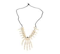Hosfairy 1Pcs Halloween Skull Pendant Necklace Halloween Skull Skeleton Hand Bone Necklace Pendant Necklace Head Hand Bone Necklace for Dress Up Party Cosplay Décor