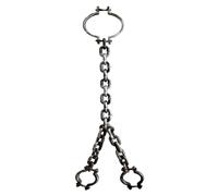 Hosfairy 1Pcs Plastic Chains Prison Prop Halloween Fake Prisoner Handcuffs Chain Links for Halloween Party Costume Props Prisoner Cosplay Accessories