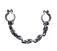 Hosfairy Halloween Costume Party Plastic Wrist Shackles Prison Chain Handcuffs Cosplay Props (Black /1Pcs)