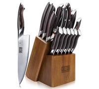 HOSHANHO 16-Piece Knife Set, Japanese High Carbon Stainless Steel Kitchen Knife Set, Ultra Sharp Chef Knife Block Set with Sharpener