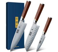 HOSHANHO 3 PCS Knife Set, Sharp Japanese Kitchen Knife Set, Rosewood Handle