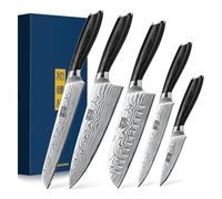 HOSHANHO 5 Pieces Knife Set, High Carbon Powder Steel Forged Chef Knife Set