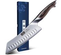 HOSHANHO 7 Inch Japanese Chef Knife, Ultra Sharp High Carbon Stainless Steel Kitchen Knife, Professional Santoku Knives with Ergonomic Pakkawood