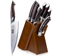HOSHANHO 8-Piece Kitchen Knife Set, Japanese Super Steel Knife Set with Block, Professional Ultra Sharp Chef Knife Set with Scissors